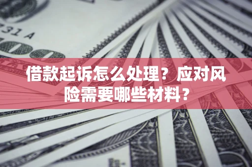 武汉借款起诉怎么处理？应对风险需要哪些材料？