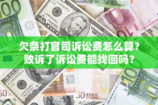 武汉欠条打官司诉讼费怎么算？败诉了诉讼费能找回吗？