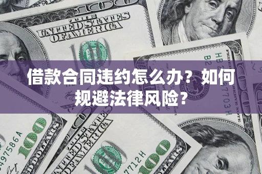 武汉借款合同违约怎么办？如何规避法律风险？